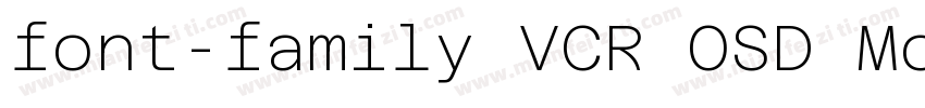 font-family VCR OSD Mono font-siz字体转换